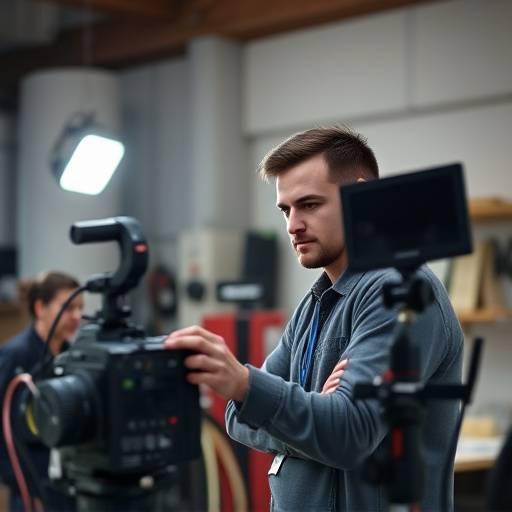 Aurora Visuals employee attending a workshop, enhancing their video production skills through professional development.