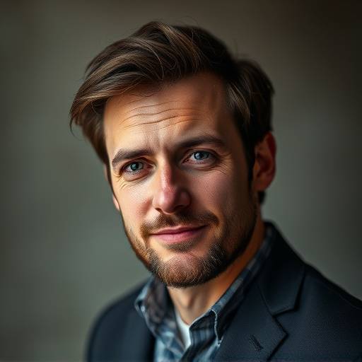 Headshot of Benjamin Reid, Head of Location Scouting, with a thoughtful expression.