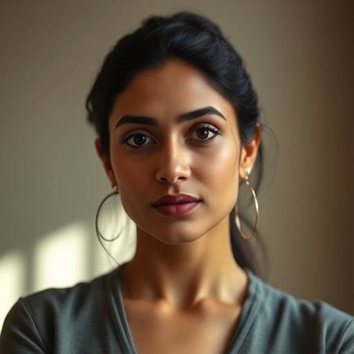 Professional headshot of Maya Singh, Lead Videographer at Aurora Visuals.