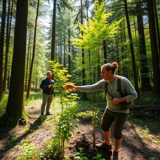 Video highlighting the work of 'Evergreen Conservation', showing volunteers planting trees and restoring natural habitats in the Pacific Northwest.